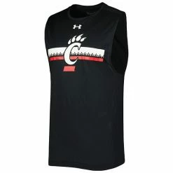 Men's Under Armour Black Cincinnati Bearcats Logo Striped Tech Performance Tank Top -Under Armour SHOP unnamed file 11901