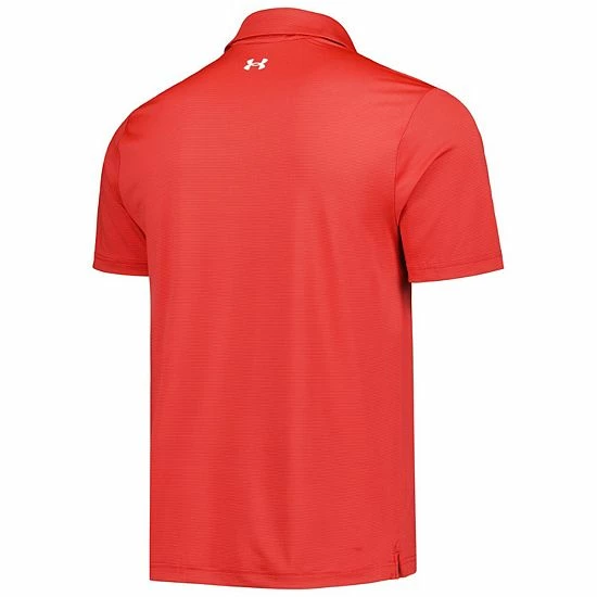 Men's Under Armour Red Texas Tech Red Raiders Green Trail Stripe Polo 4 Men's Under Armour Red Texas Tech Red Raiders Green Trail Stripe Polo - Image 4