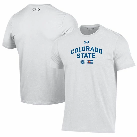 Men's Under Armour White Colorado State Rams Pride T-Shirt 2 Men's Under Armour White Colorado State Rams Pride T-Shirt - Image 2