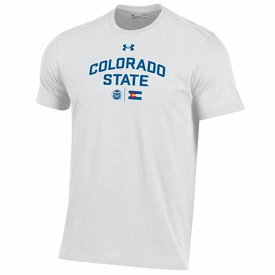 Men's Under Armour White Colorado State Rams Pride T-Shirt 3 Men's Under Armour White Colorado State Rams Pride T-Shirt - Image 3