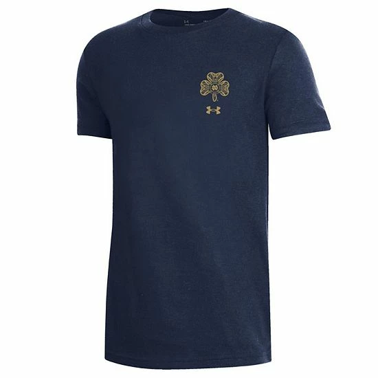 Youth Under Armour Navy Notre Dame Fighting Irish 2022 Shamrock Series T-Shirt 3 Youth Under Armour Navy Notre Dame Fighting Irish 2022 Shamrock Series T-Shirt - Image 3