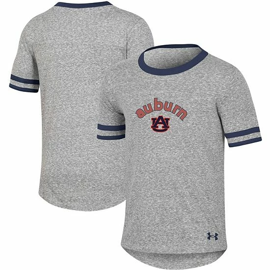 Girls Youth Under Armour Heathered Gray Auburn Tigers Siro Slub Novelty T-Shirt 2 Girls Youth Under Armour Heathered Gray Auburn Tigers Siro Slub Novelty T-Shirt - Image 2