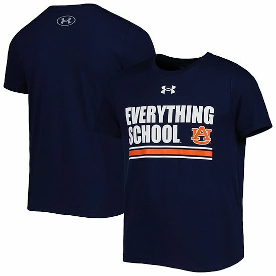 Youth Under Armour Navy Auburn Tigers Everything School T-Shirt 1 Youth Under Armour Navy Auburn Tigers Everything School T-Shirt