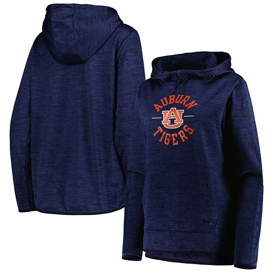 Women's Under Armour Heathered Navy Auburn Tigers Fleece Pullover Hoodie 2 Women's Under Armour Heathered Navy Auburn Tigers Fleece Pullover Hoodie - Image 2