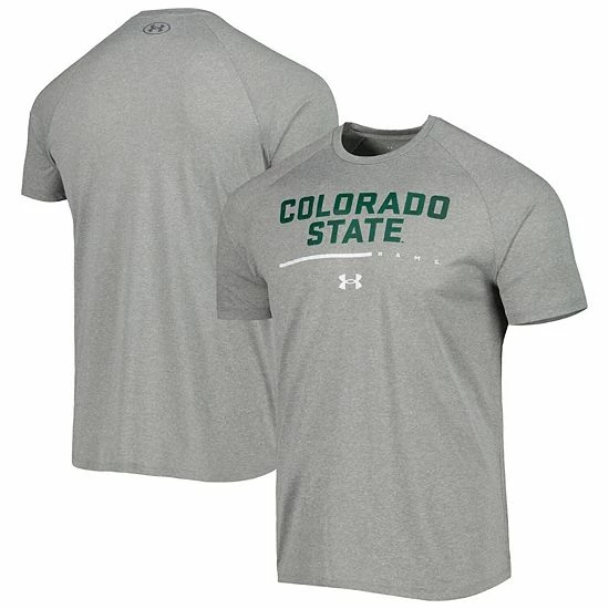 Men's Under Armour Gray Colorado State Rams Tech Performance Raglan T-Shirt 2 Men's Under Armour Gray Colorado State Rams Tech Performance Raglan T-Shirt - Image 2