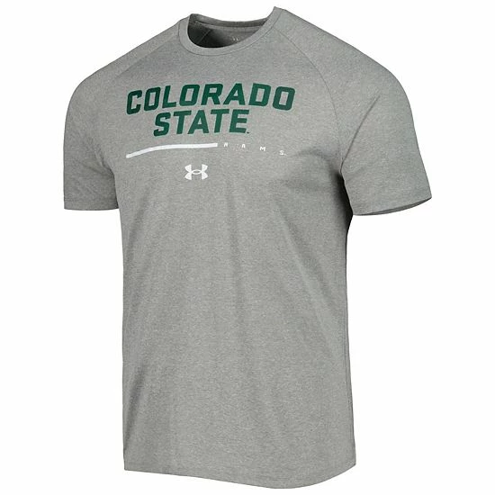 Men's Under Armour Gray Colorado State Rams Tech Performance Raglan T-Shirt 3 Men's Under Armour Gray Colorado State Rams Tech Performance Raglan T-Shirt - Image 3