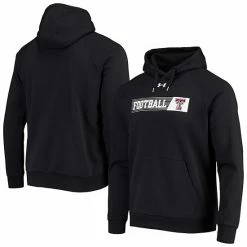 Men's Under Armour Black Texas Tech Red Raiders 2021 Sideline Football All-Day Raglan Pullover Hoodie