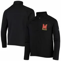 Youth Under Armour Black Maryland Terrapins Performance 2.0 Raglan Quarter-Zip Jacket