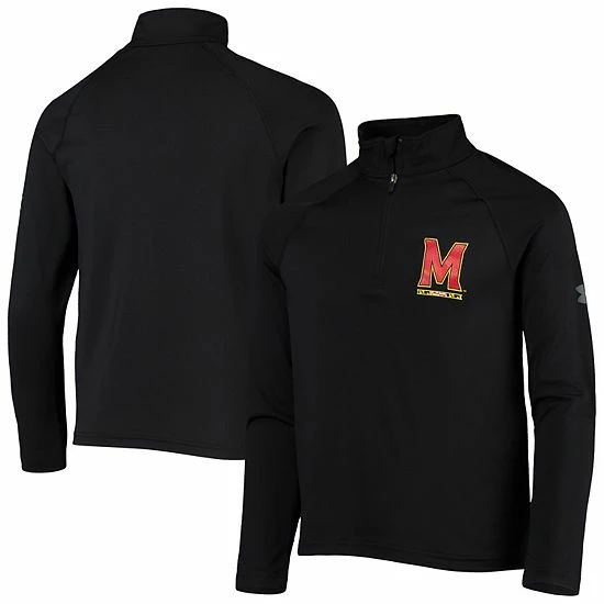 Youth Under Armour Black Maryland Terrapins Performance 2.0 Raglan Quarter-Zip Jacket 1 Youth Under Armour Black Maryland Terrapins Performance 2.0 Raglan Quarter-Zip Jacket