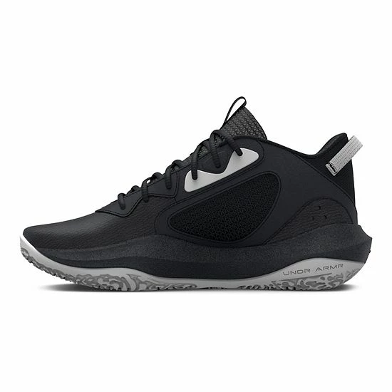 Under Armour Lockdown 6 Big Kids' Basketball Shoes Black Gray Mist Lime 2 Under Armour Lockdown 6 Big Kids' Basketball Shoes Black Gray Mist Lime - Image 2