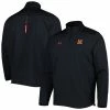 Men's Under Armour Black Maryland Terrapins Motivate 2.0 Quarter-Zip Performance Jacket