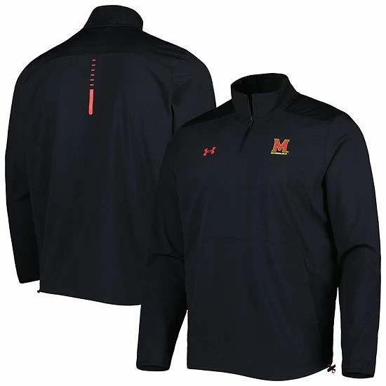 Men's Under Armour Black Maryland Terrapins Motivate 2.0 Quarter-Zip Performance Jacket 2 Men's Under Armour Black Maryland Terrapins Motivate 2.0 Quarter-Zip Performance Jacket - Image 2