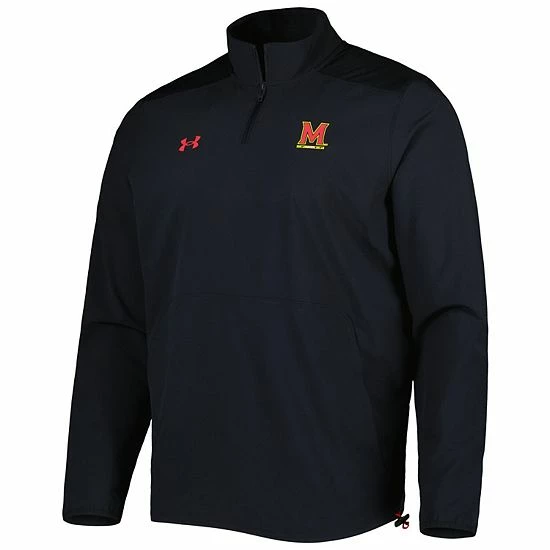 Men's Under Armour Black Maryland Terrapins Motivate 2.0 Quarter-Zip Performance Jacket 3 Men's Under Armour Black Maryland Terrapins Motivate 2.0 Quarter-Zip Performance Jacket - Image 3