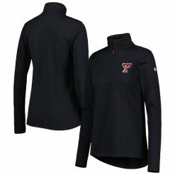 Women's Under Armour Black Texas Tech Red Raiders Tech Mesh Performance Quarter-Zip Jacket