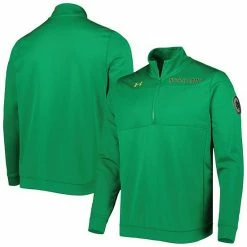 Men's Under Armour Green Notre Dame Fighting Irish Universal Mock Neck Half-Zip Jacket