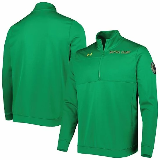 Men's Under Armour Green Notre Dame Fighting Irish Universal Mock Neck Half-Zip Jacket 2 Men's Under Armour Green Notre Dame Fighting Irish Universal Mock Neck Half-Zip Jacket - Image 2
