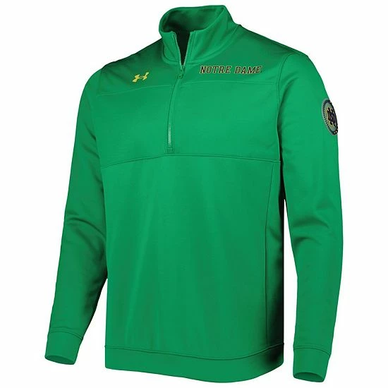 Men's Under Armour Green Notre Dame Fighting Irish Universal Mock Neck Half-Zip Jacket 3 Men's Under Armour Green Notre Dame Fighting Irish Universal Mock Neck Half-Zip Jacket - Image 3