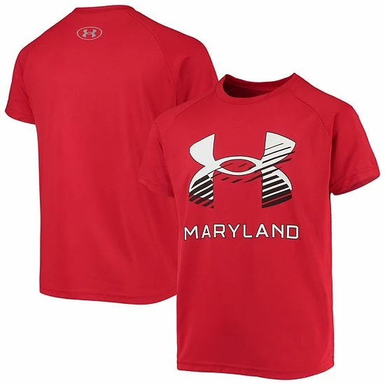 Youth Under Armour Red Maryland Terrapins Logo Lockup Performance T-Shirt 1 Youth Under Armour Red Maryland Terrapins Logo Lockup Performance T-Shirt