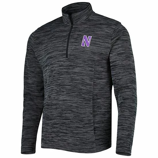 Men's Under Armour Black Northwestern Wildcats Tempo Fleece Quarter-Zip Jacket 3 Men's Under Armour Black Northwestern Wildcats Tempo Fleece Quarter-Zip Jacket - Image 3