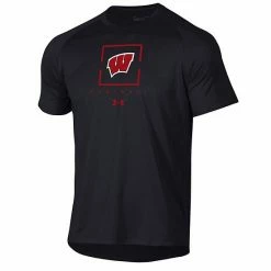 Men's Under Armour Black Wisconsin Badgers Tech Performance Raglan T-Shirt -Under Armour SHOP unnamed file 12128