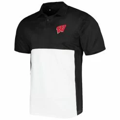 Men's Under Armour Black/White Wisconsin Badgers Green Blocked Polo Performance Polo -Under Armour SHOP unnamed file 12136
