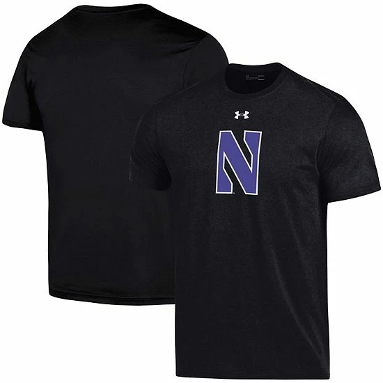 Men's Under Armour Black Northwestern Wildcats School Logo Cotton T-Shirt 2 Men's Under Armour Black Northwestern Wildcats School Logo Cotton T-Shirt - Image 2