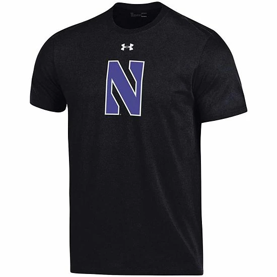 Men's Under Armour Black Northwestern Wildcats School Logo Cotton T-Shirt 3 Men's Under Armour Black Northwestern Wildcats School Logo Cotton T-Shirt - Image 3