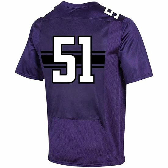 Men's Under Armour #51 Purple Northwestern Wildcats Replica Football Jersey 4 Men's Under Armour #51 Purple Northwestern Wildcats Replica Football Jersey - Image 4