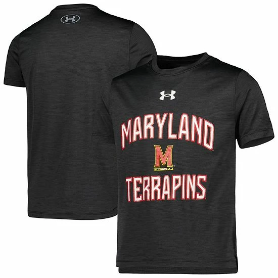 Youth Under Armour Heathered Black Maryland Terrapins Vent Tech Mesh T-Shirt 2 Youth Under Armour Heathered Black Maryland Terrapins Vent Tech Mesh T-Shirt - Image 2