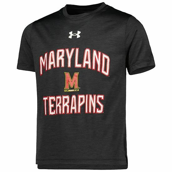 Youth Under Armour Heathered Black Maryland Terrapins Vent Tech Mesh T-Shirt 3 Youth Under Armour Heathered Black Maryland Terrapins Vent Tech Mesh T-Shirt - Image 3