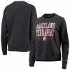 Women's Under Armour Black Maryland Terrapins All Day Fleece Raglan Pullover Sweatshirt