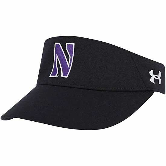 Men's Under Armour Black Northwestern Wildcats High Performance Adjustable Visor 2 Men's Under Armour Black Northwestern Wildcats High Performance Adjustable Visor - Image 2