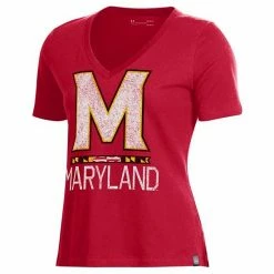 Women's Under Armour Red Maryland Terrapins Logo Performance V-Neck T-Shirt -Under Armour SHOP unnamed file 12278