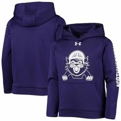 Youth Under Armour Purple Northwestern Wildcats Fleece 2-Hit Pullover Hoodie