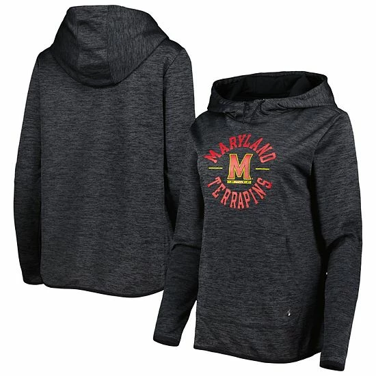 Women's Under Armour Heathered Black Maryland Terrapins Fleece Pullover Hoodie 2 Women's Under Armour Heathered Black Maryland Terrapins Fleece Pullover Hoodie - Image 2