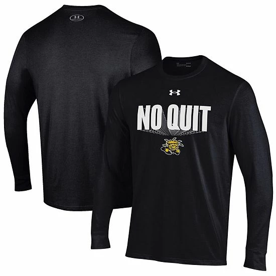 Men's Under Armour Black Wichita State Shockers Shooter Performance Long Sleeve T-Shirt 2 Men's Under Armour Black Wichita State Shockers Shooter Performance Long Sleeve T-Shirt - Image 2