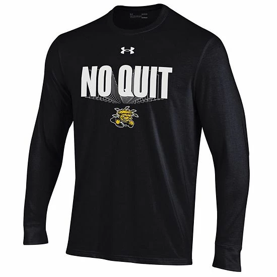 Men's Under Armour Black Wichita State Shockers Shooter Performance Long Sleeve T-Shirt 3 Men's Under Armour Black Wichita State Shockers Shooter Performance Long Sleeve T-Shirt - Image 3