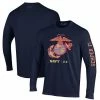Youth Under Armour Navy Navy Midshipmen USMC Logo Semper Fi 2-Hit Long Sleeve T-Shirt