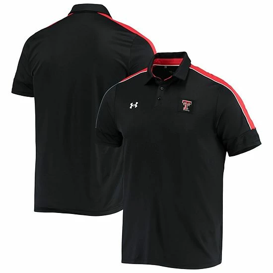 Men's Under Armour Black Texas Tech Red Raiders Sideline Recruit Performance Polo 1 Men's Under Armour Black Texas Tech Red Raiders Sideline Recruit Performance Polo