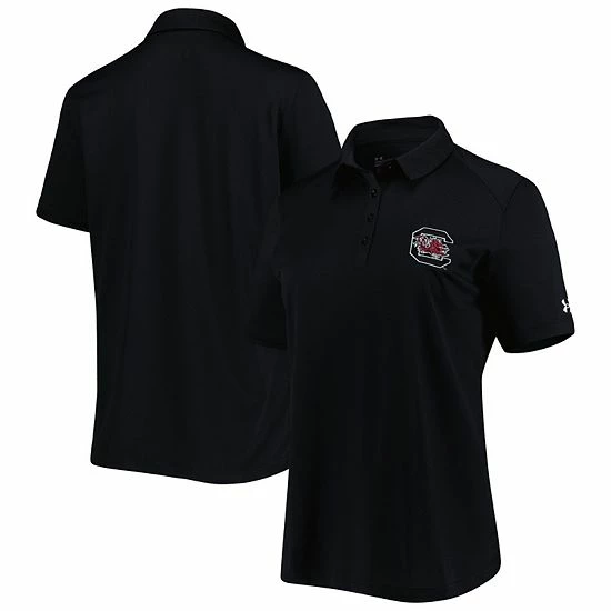 Women's Under Armour Black South Carolina Gamecocks Tech Mesh Performance Polo 1 Women's Under Armour Black South Carolina Gamecocks Tech Mesh Performance Polo