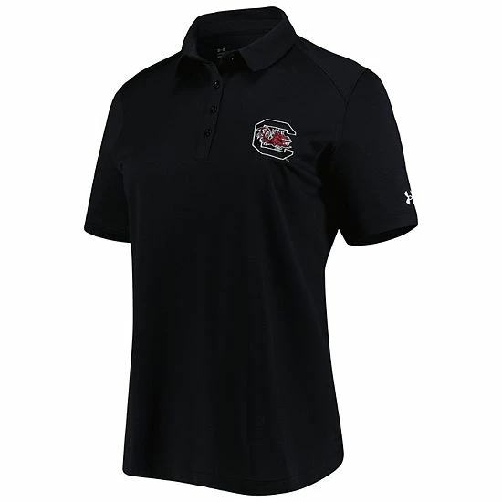 Women's Under Armour Black South Carolina Gamecocks Tech Mesh Performance Polo 3 Women's Under Armour Black South Carolina Gamecocks Tech Mesh Performance Polo - Image 3