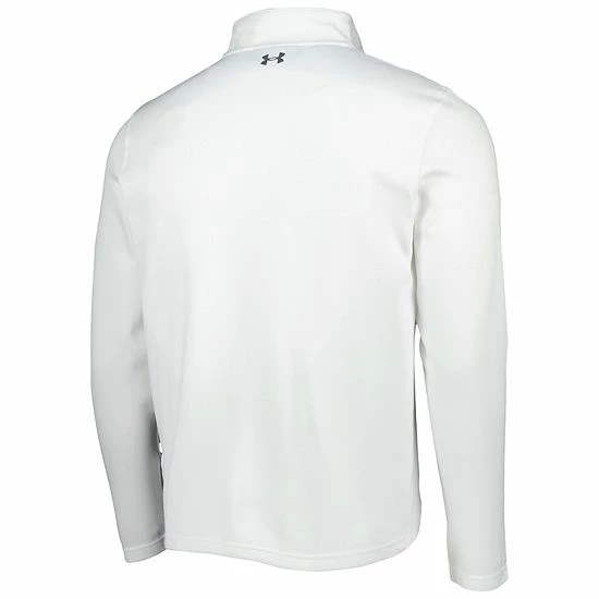 Men's Under Armour White Navy Midshipmen Tempo Fleece Quarter-Zip Jacket 4 Men's Under Armour White Navy Midshipmen Tempo Fleece Quarter-Zip Jacket - Image 4
