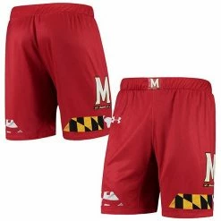 Men's Under Armour Red Maryland Terrapins Replica Basketball Short