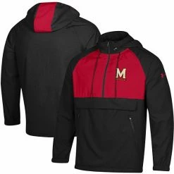 Men's Under Armour Black Maryland Terrapins Gameday Anorak Performance Half-Zip Jacket