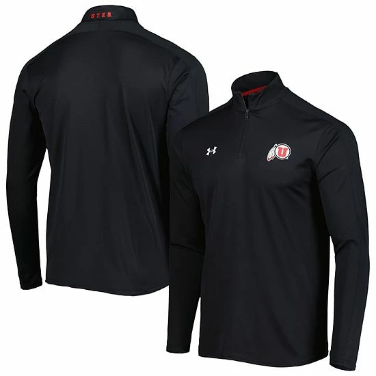 Men's Under Armour Black Utah Utes Lightweight Mock Neck HeatGear Quarter-Zip Jacket 1 Men's Under Armour Black Utah Utes Lightweight Mock Neck HeatGear Quarter-Zip Jacket