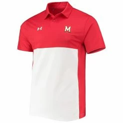 Men's Under Armour Red/White Maryland Terrapins 2022 Blocked Coaches Performance Polo -Under Armour SHOP unnamed file 12386