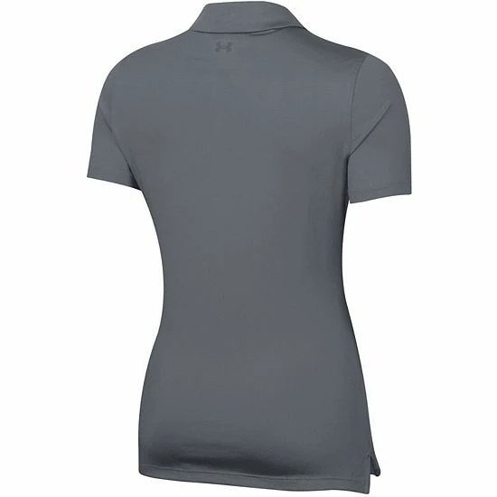 Women's Under Armour Charcoal Wisconsin Badgers Performance Polo 3 Women's Under Armour Charcoal Wisconsin Badgers Performance Polo - Image 3