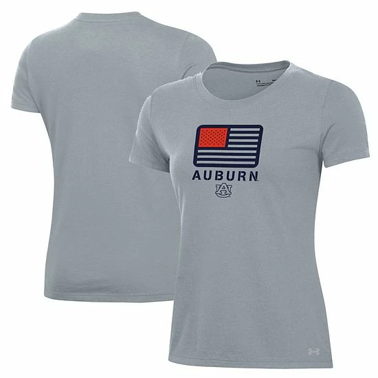 Women's Under Armour Heathered Gray Auburn Tigers Freedom Performance T-Shirt 1 Women's Under Armour Heathered Gray Auburn Tigers Freedom Performance T-Shirt