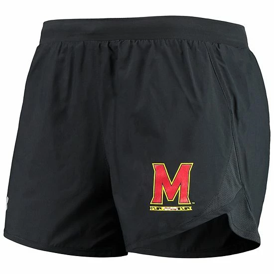 Women's Under Armour Black Maryland Terrapins Fly By Run 2.0 Performance Shorts 3 Women's Under Armour Black Maryland Terrapins Fly By Run 2.0 Performance Shorts - Image 3