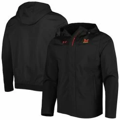 Men's Under Armour Black Maryland Terrapins Swoven Performance Full-Zip Jacket